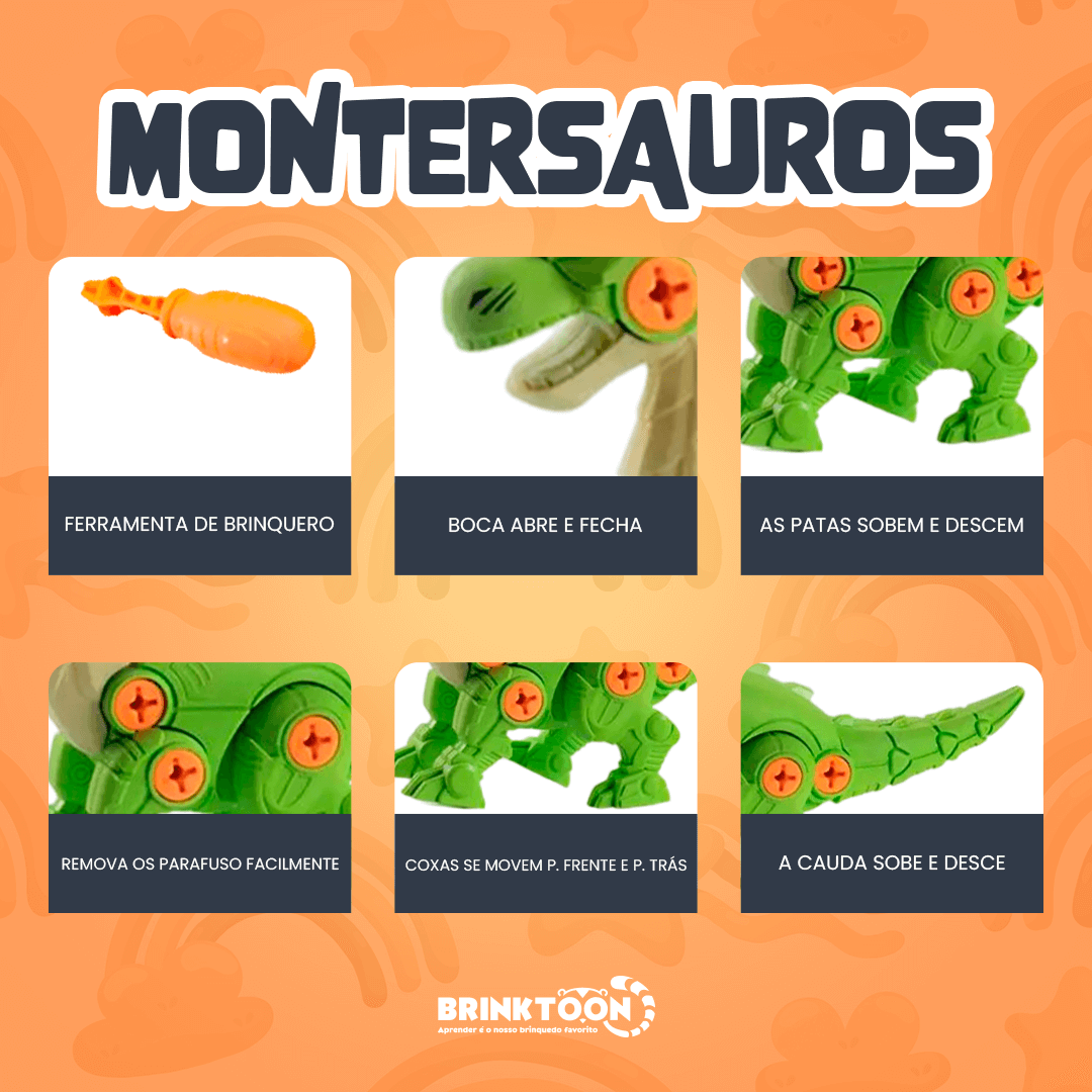 MonterSauros Espaço Infantil™ - Super Combo 4 em 1 + Brinde Exclusivo!