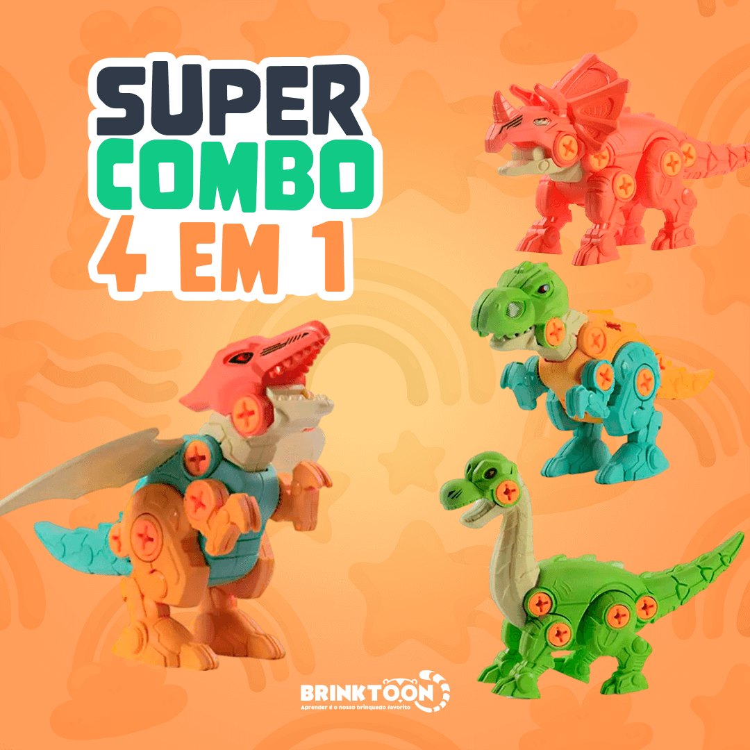 MonterSauros Espaço Infantil™ - Super Combo 4 em 1 + Brinde Exclusivo!