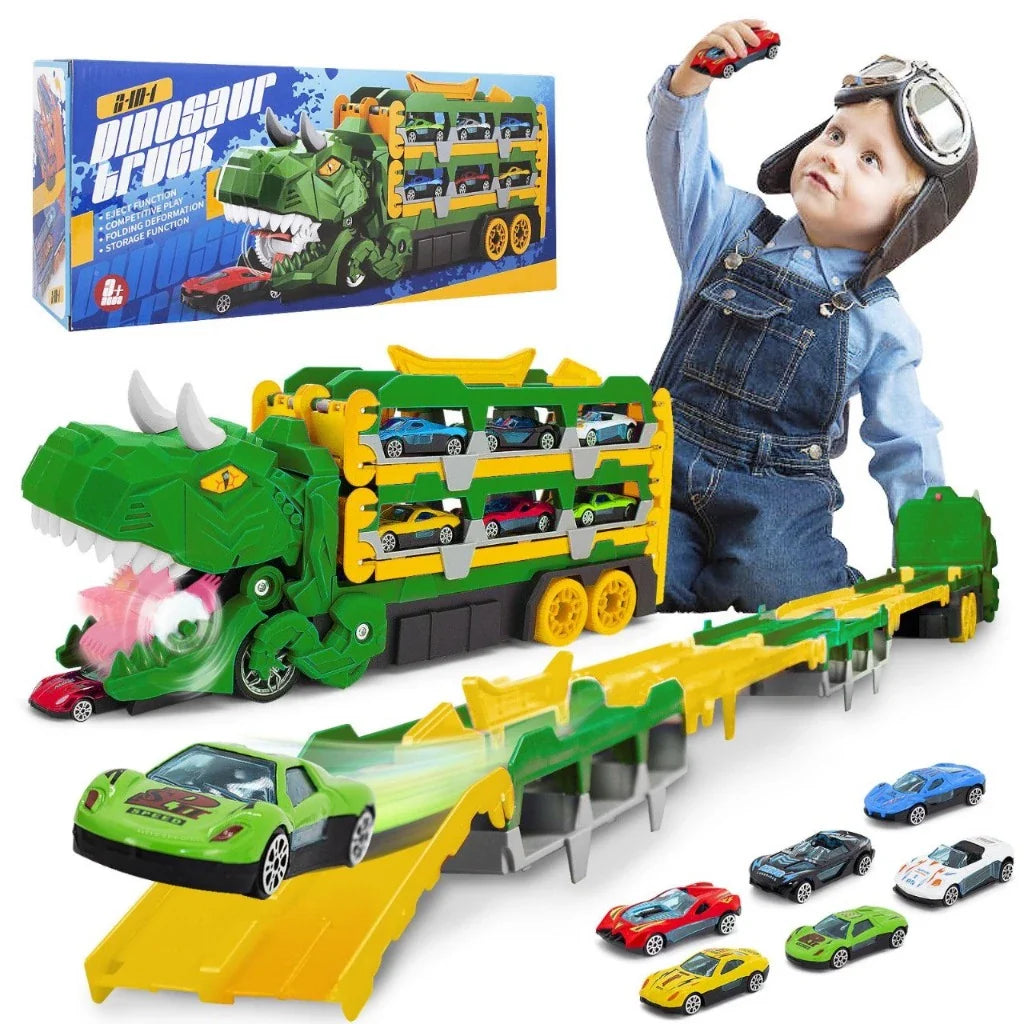 Caminhão Dinossauro Engole Carros - Brinquedo Educativo