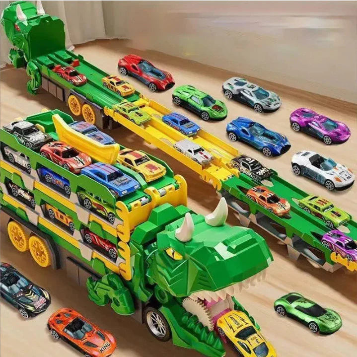 Caminhão Dinossauro Engole Carros - Brinquedo Educativo